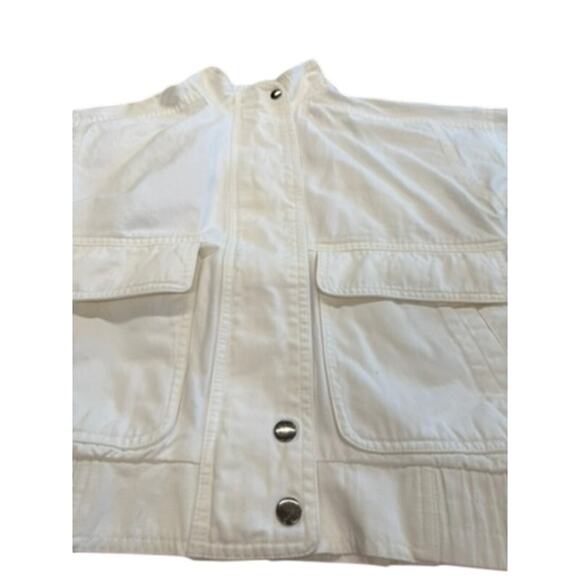 "AMERICAN EAGLE OUTFITTER'S" VTG White Cotton Blend Women's SZ S 80's Jacket - Picture 6 of 15